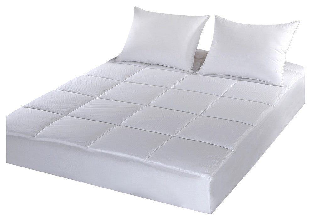 500 Thread Count Cottonlux Overfilled Self Cooling Mattress Pad, Cal King