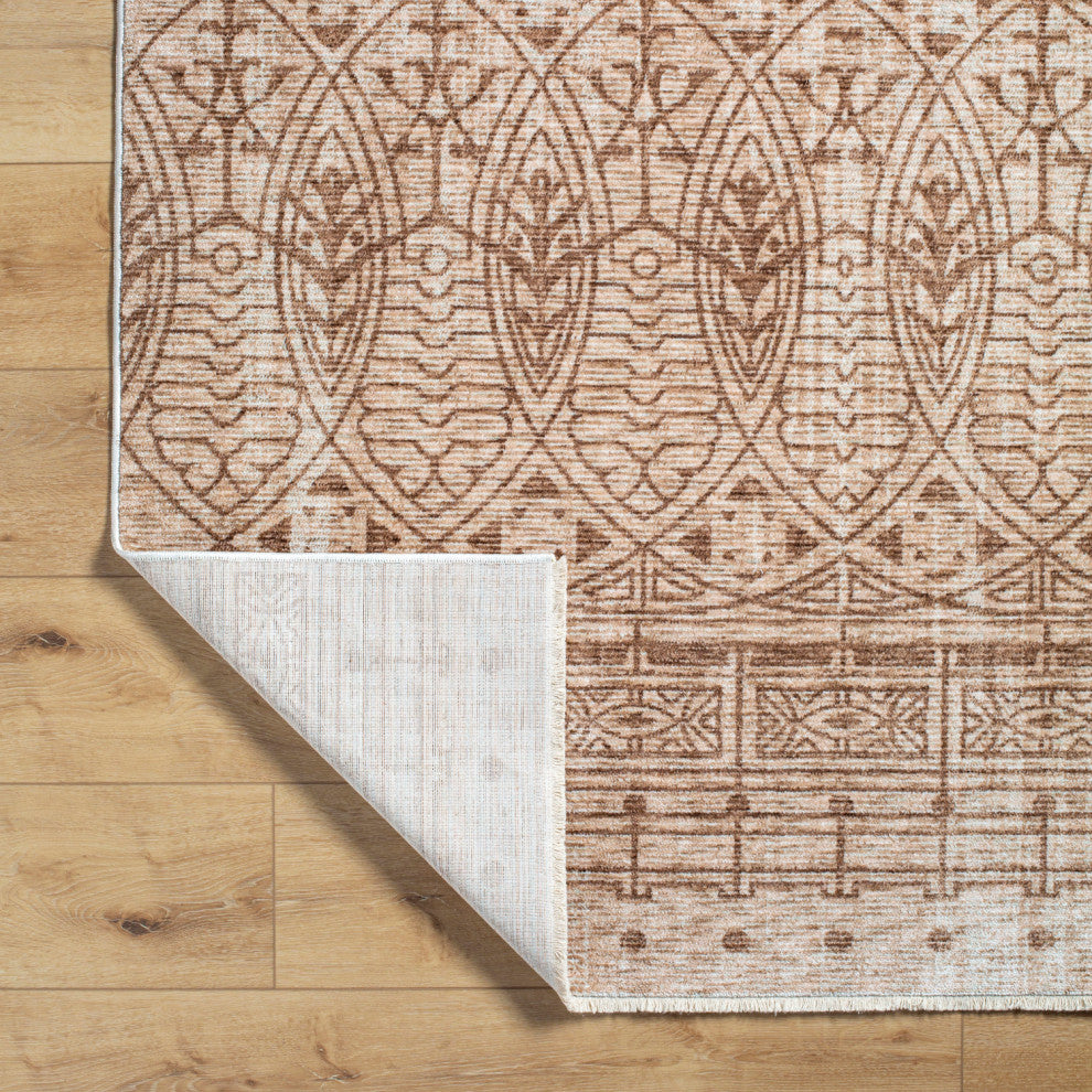 Frank Lloyd Wright x Surya Usonia USO-2305 Machine Woven Area Rug, Khaki, Natural, Camel, Clay, 3'2" X 4'11"