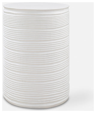 Uttermost - 24117 - Drum Table - Borderline - Plaster White