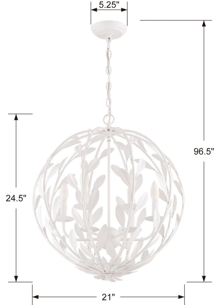 Crystorama Lighting Group 506 Broche 6 Light 21"W Taper Candle - English Bronze