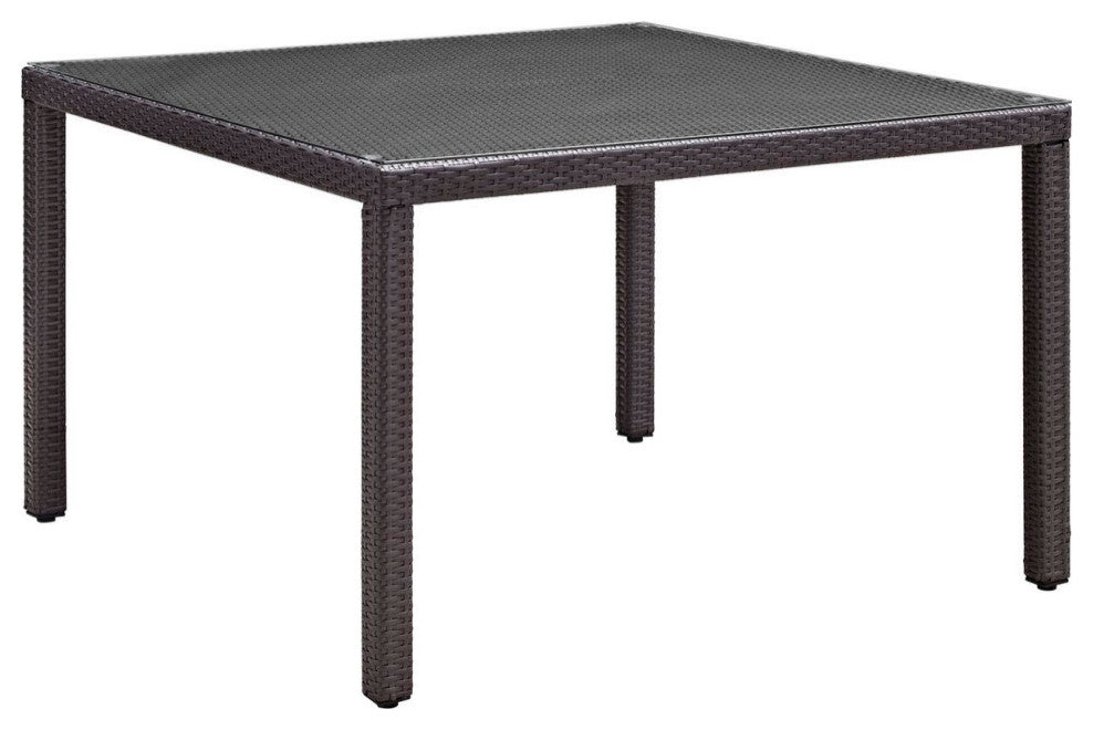 Espresso White Convene 5-Piece Outdoor Patio Dining Set