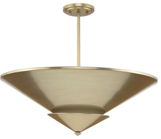 Pinellas Collection 25" 4-Light Convertible Semi-Flush Mount Light, Soft Gold