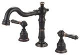 Americana Two Handle Bathroom Widespread Faucet, Moroccan Bronze