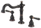 Americana Two Handle Bathroom Widespread Faucet, Moroccan Bronze
