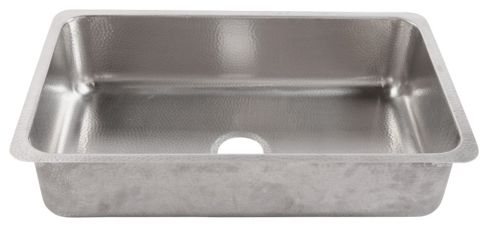 Rivera Stainless Steel 31" Single Bowl Undermount Kitchen Sink, Brushed Stainless Steel