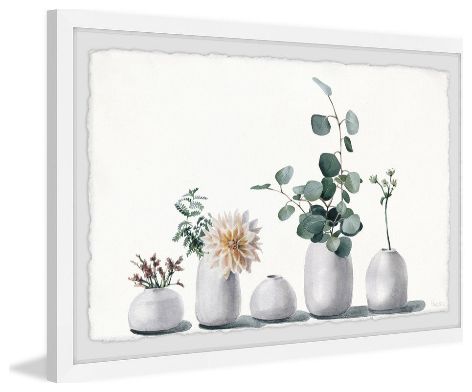 "Simply White" Framed Painting Print, 18"x12"
