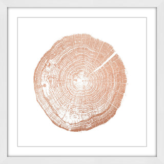 "Log Cutout Rose Gold" Framed Painting Print