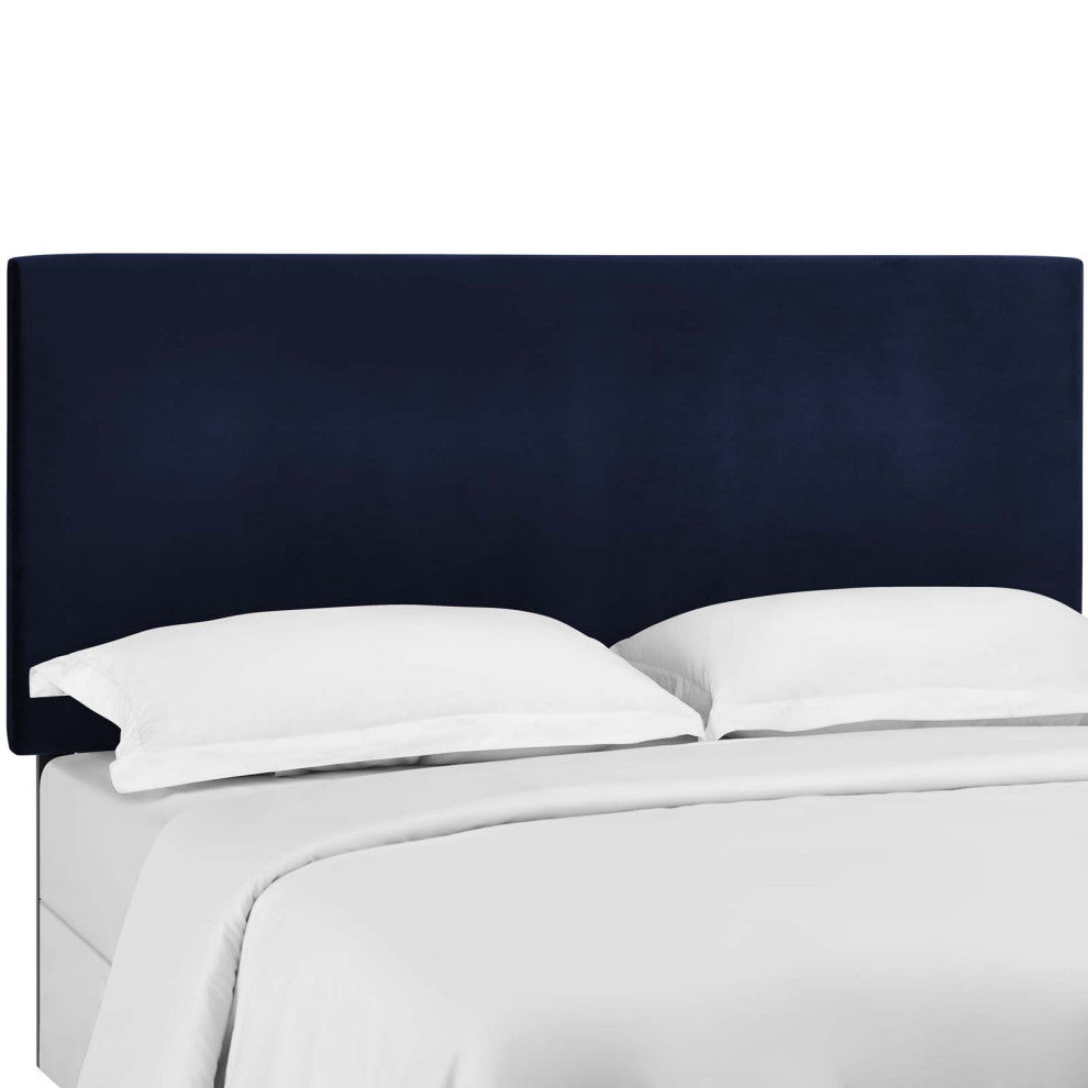Taylor Full / Queen Upholstered Performance Velvet Headboard Midnight Blue