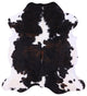 7' 1" X 6' 7" Tricolor Natural Cowhide Rug C2416