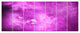 Bright Purple Sky with Stars, Abstract Canvas Art Print, 83"x32", 7 Panels