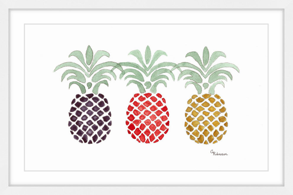 "Tropical Modern" Framed Painting Print, 18"x12"