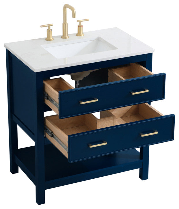 Home Living 30" Single Bathroom Vanity, Blue