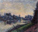 Albert Dubois-Pillet Landscape With Lock, Gallery Wrapped Canvas, 20"x25"