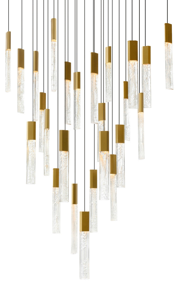Greta Integrated LED Brass Chandelier