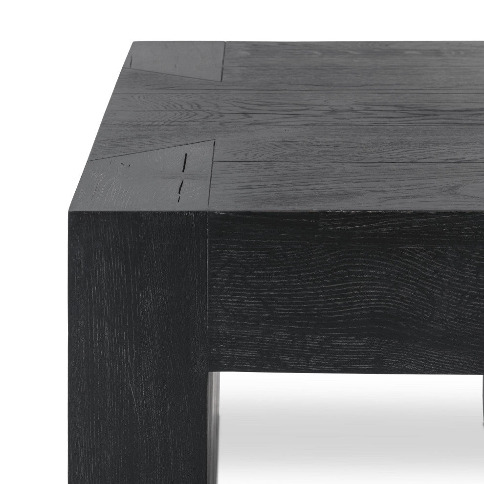 Bristol Cracked Oak 24" End Table by Kosas Home, Meadow Black