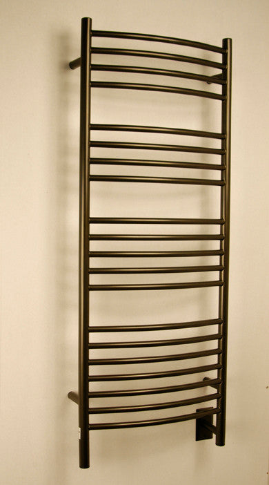 Jeeves Model D-Curved 20-Bar Hardwired Towel Warmer, Oil Rubbed Bronze