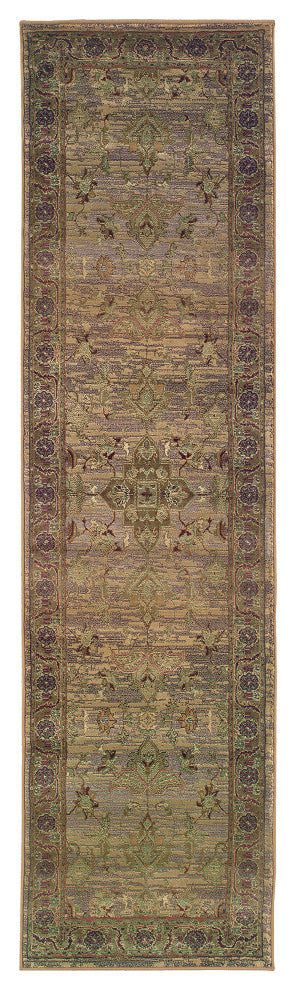 Oriental Weavers Kharma Beige/Green Oriental Indoor Area Rug 2'3"X7'6"