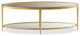Jinx Brass Oval Cocktail Table