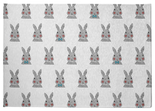 Bunny Fluffle Easter Chenille Rug, Explorer Blue, 8'x10'