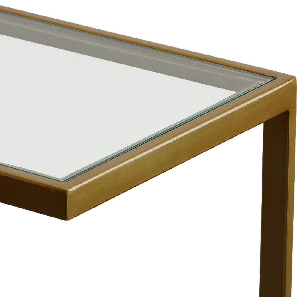 Uttermost 22913 Musing Brushed Brass Accent Table