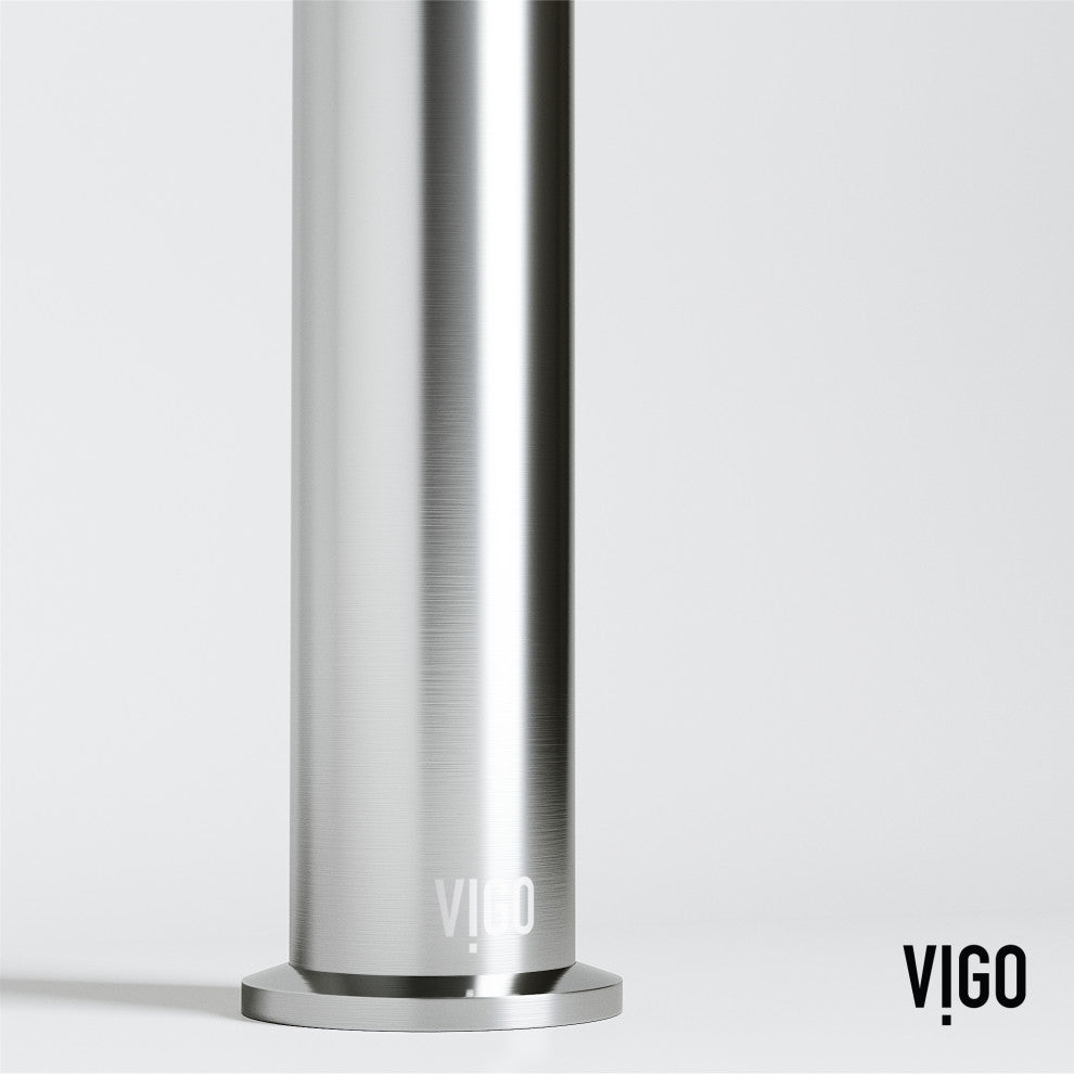 VIGO Sterling 11" H Single Handle Single Hole Bathroom Vessel Faucet, Brushed Nickel