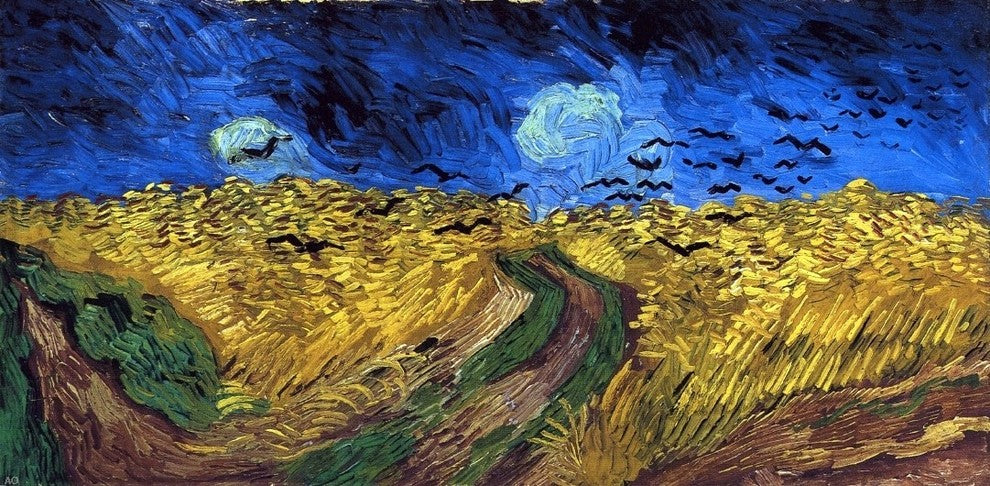 Vincent Van Gogh Wheatfield with Crows - 15" x 30" Premium Canvas Print