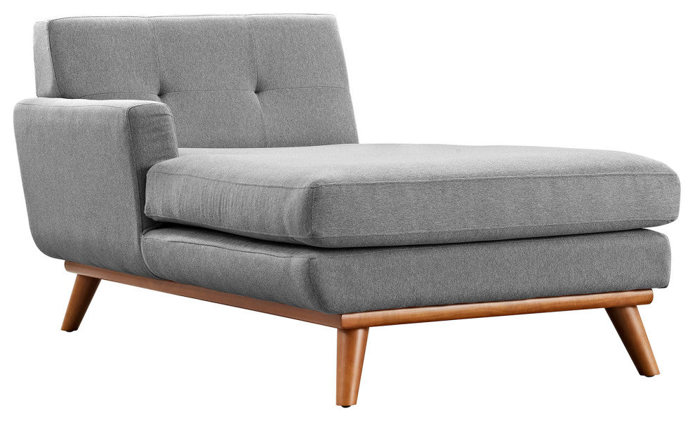 Modern Expectation Gray Engage Left-Arm Upholstered Chaise