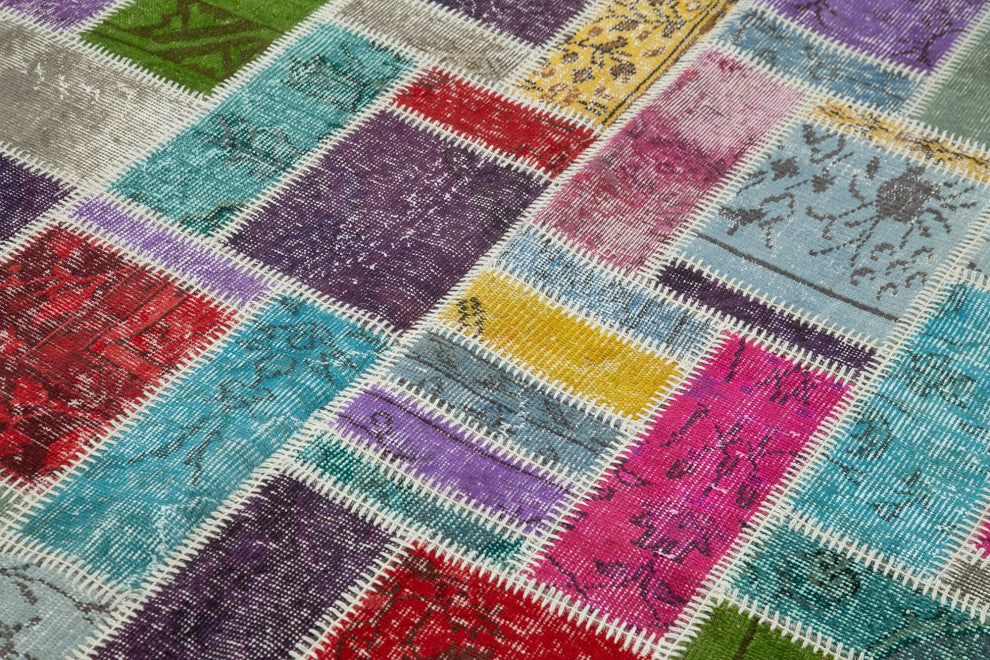 Rug N Carpet - Handwoven Turkish 5' 5" x 8' 2" One-of-a-Kind Patchwork Rug