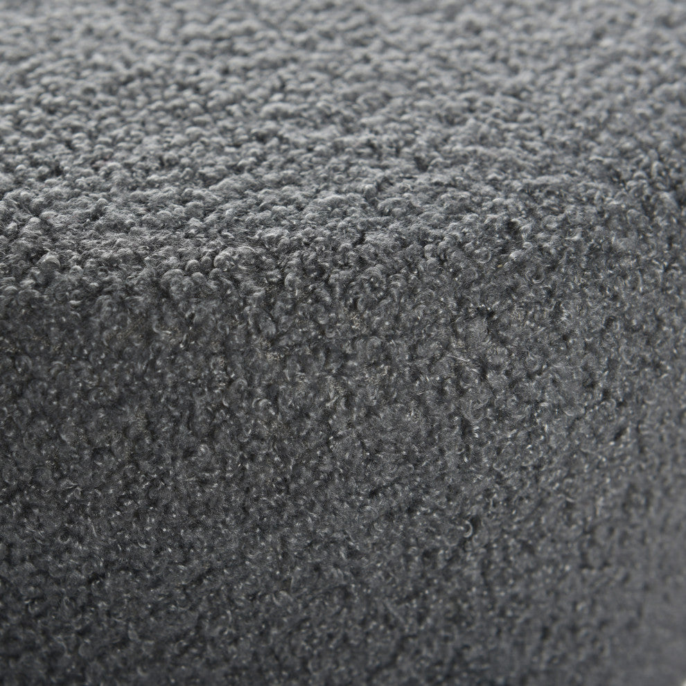 Soloist Bar Stool Slate Grey Boucle Upholstered Cushion
