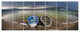 Two Boats near Pokhara Lake, Boat Canvas Art Print, 83"x32", 7 Panels