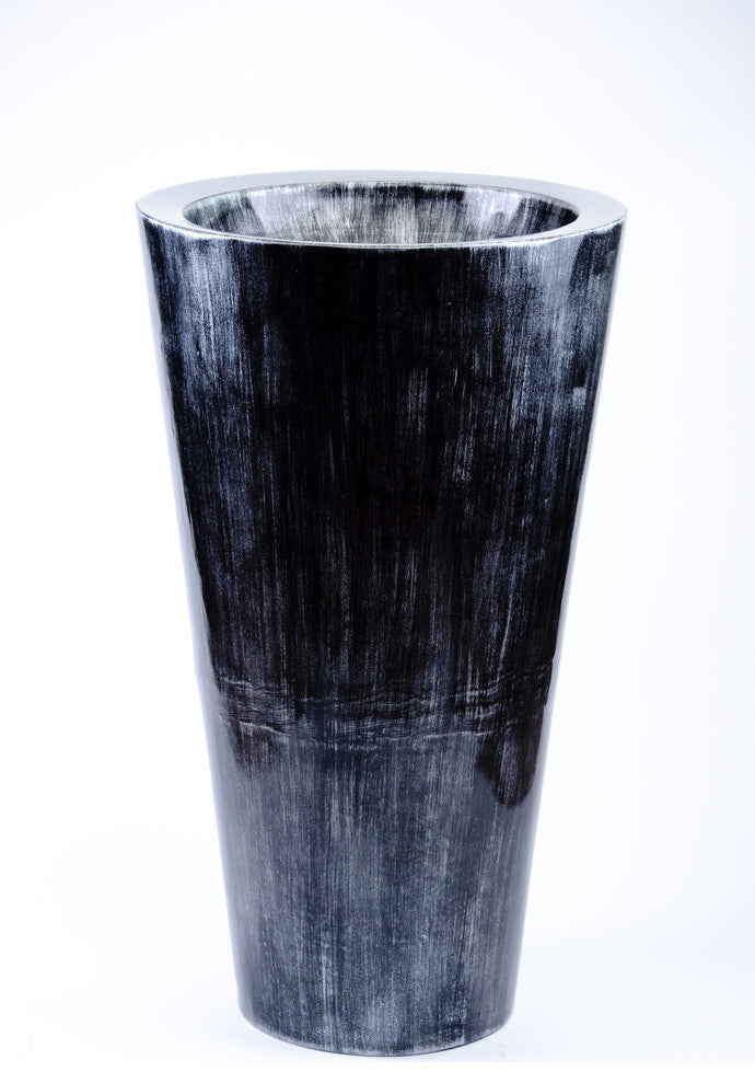 Alumix Luxe Freestanding Sink, Black and Silver