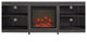 Contemporary 2-Door Fireplace TV Stand for TVs up to 65"? "“ Birch