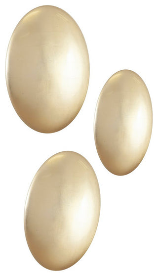 Orb Wall Tiles, 3-Piece Set, Gold Leaf