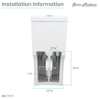 Classe One-Piece Toilet Dual Flush 0.8/1.28 GPF, Glossy White