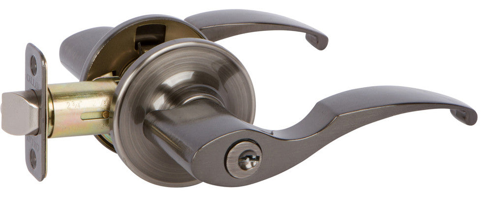 Callan Kendall Keyed Entry Lever Set, Antique Nickel