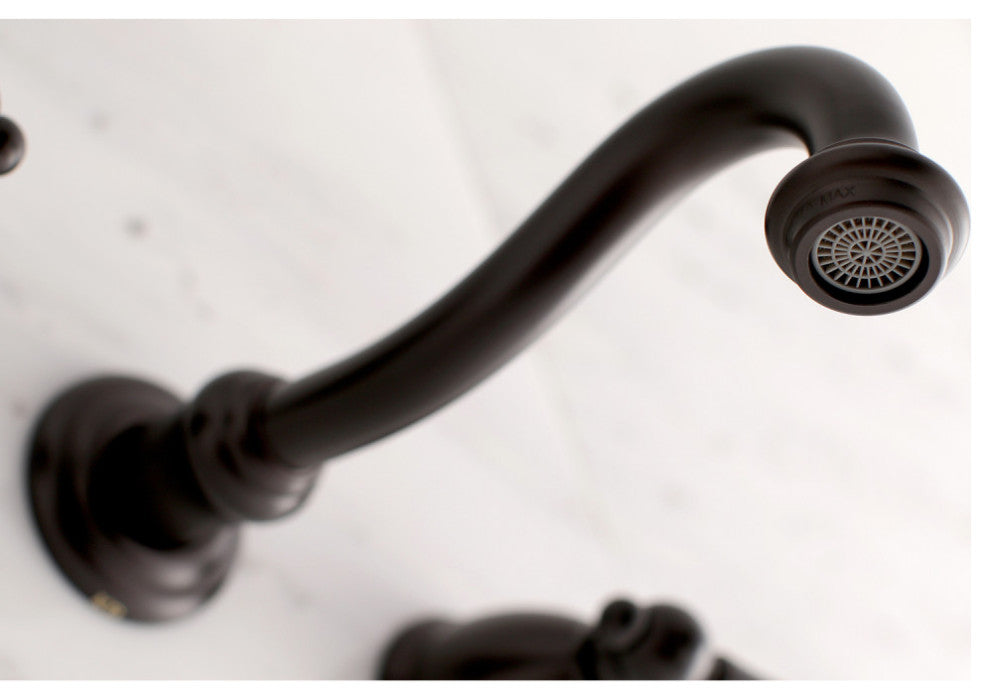 Kingston Brass KS3125PX 2-Handle Wall Mount Bathroom Faucet, Oil Rubbed Bronze