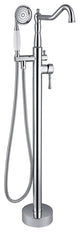 Single Handle Classical Freestanding Bathtub Faucet with Hand Shower Hand, Chrome
