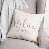 Relax on White 18x18 Indoor/Outdoor Pillow