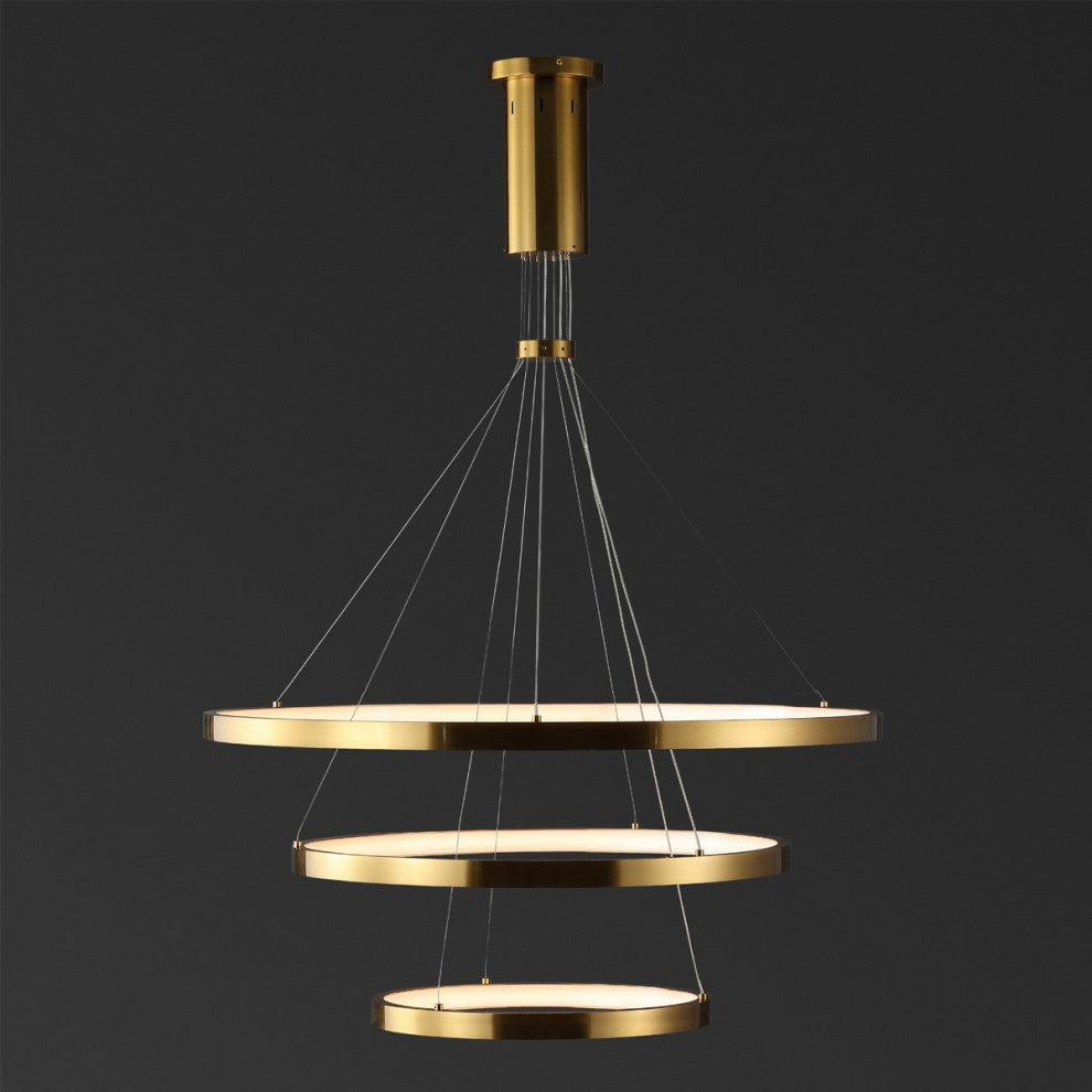 Safavieh Couture Meranda 3 Tier Chandelier Gold