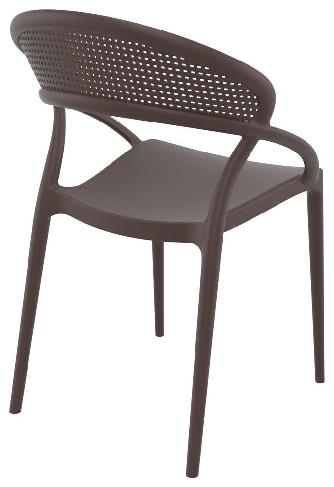 SunSet Dining Chair, Brown, Set of 2