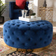 Alannah Glam Royal Blue Velvet Ottoman
