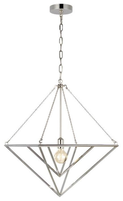 Generation Lighting, CP1141PN, Medium Pendant, Polished Nickel