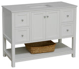 Kitchen Bath Collection Lakeshore 48" Vanity, White, Engineered White