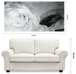 "Dark Ranunculus I B" Frameless Reverse Printed Tempered Art Glass Wall Art