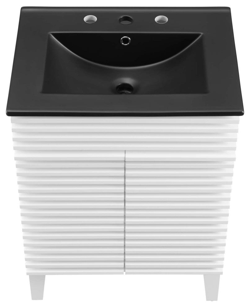 Render 24" Bathroom Vanity - White Black