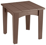 Poly Island End Table, Chestnut Brown