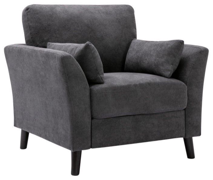 Damian Woven Fabric Chair, Gray