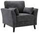 Damian Woven Fabric Chair, Gray