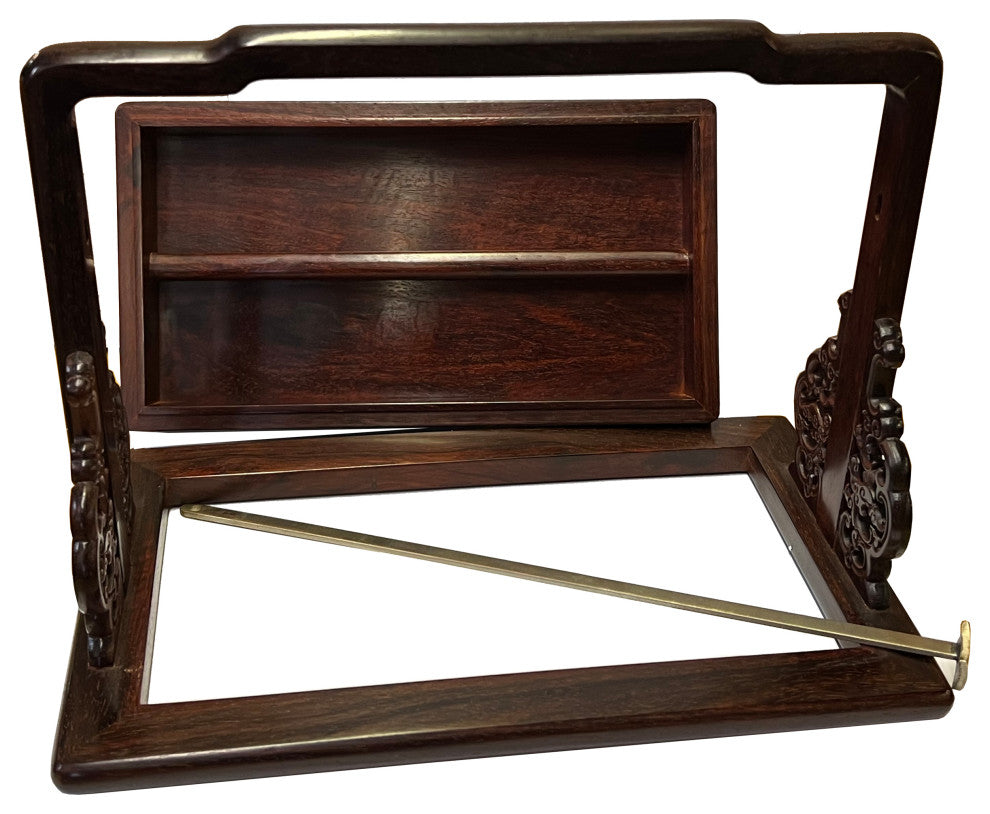 Chinese Oriental Natural Zitan Wood Wedding Basket Box Hws2548