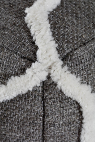 Diamond Joe 24"x24"x17" Gray/Ivory Pouf